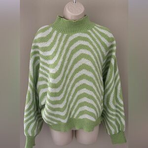SHEIN Light Green Ribbed Sweater